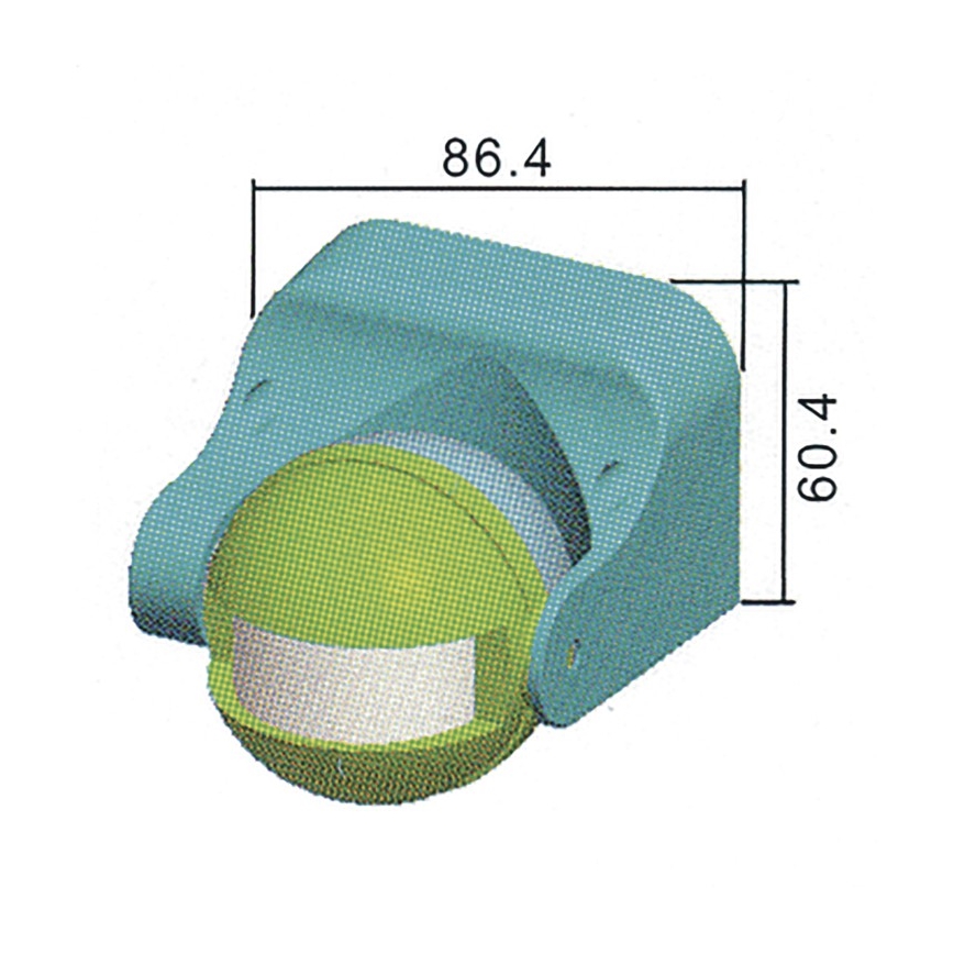 Lauko judesio jutiklis PIR B 180 ° 1200W / 230V IP44 juodas
