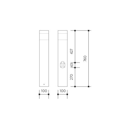 Lauko jutiklinė lempa su lizdu GARD 1xE14/60W IP44