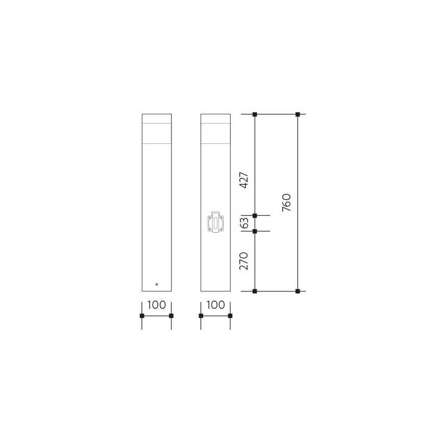 Lauko jutiklinė lempa su lizdu GARD 1xE14/60W IP44