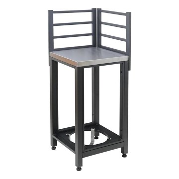 Lauko kampinis modulis 47x47x123 cm juoda/nerūdijančio plieno