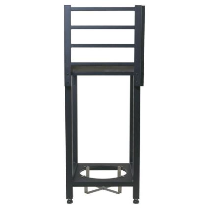 Lauko kampinis modulis 47x47x123 cm juoda/nerūdijančio plieno