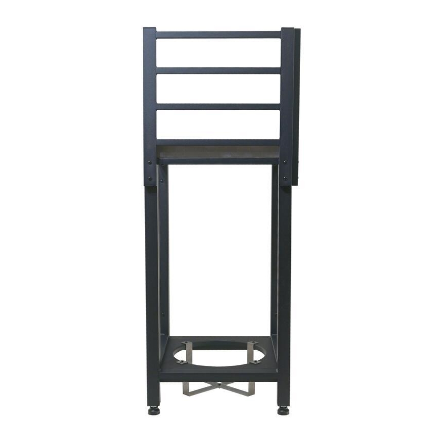 Lauko kampinis modulis 47x47x123 cm juoda/nerūdijančio plieno