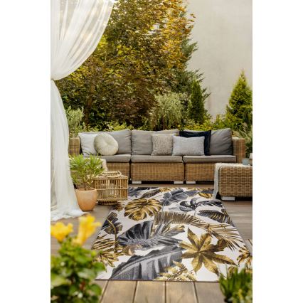 Lauko kilimas CAPPUCCINO 120x180 cm auksinis/pilkas/baltas