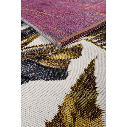 Lauko kilimas CAPPUCCINO 80x165 cm auksinis/pilkas/baltas