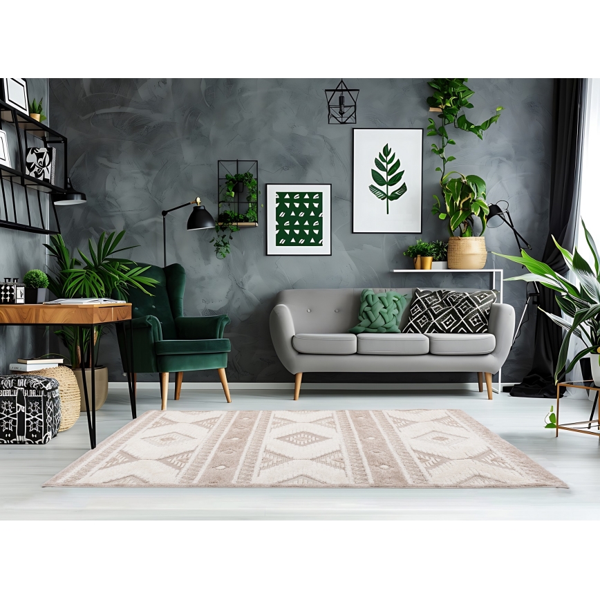 Lauko kilimas CHIARA 160x230 cm smėlio spalvos