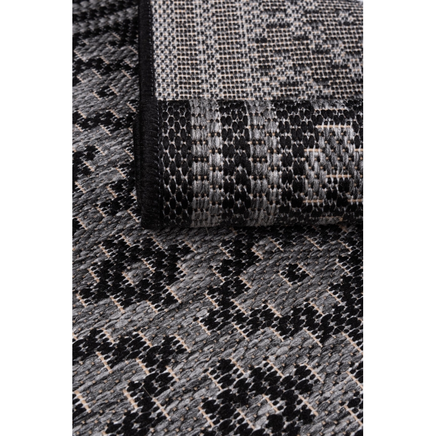 Lauko kilimas EXPRESS NEW OUTDOOR 120x160 cm antracitas/pilka