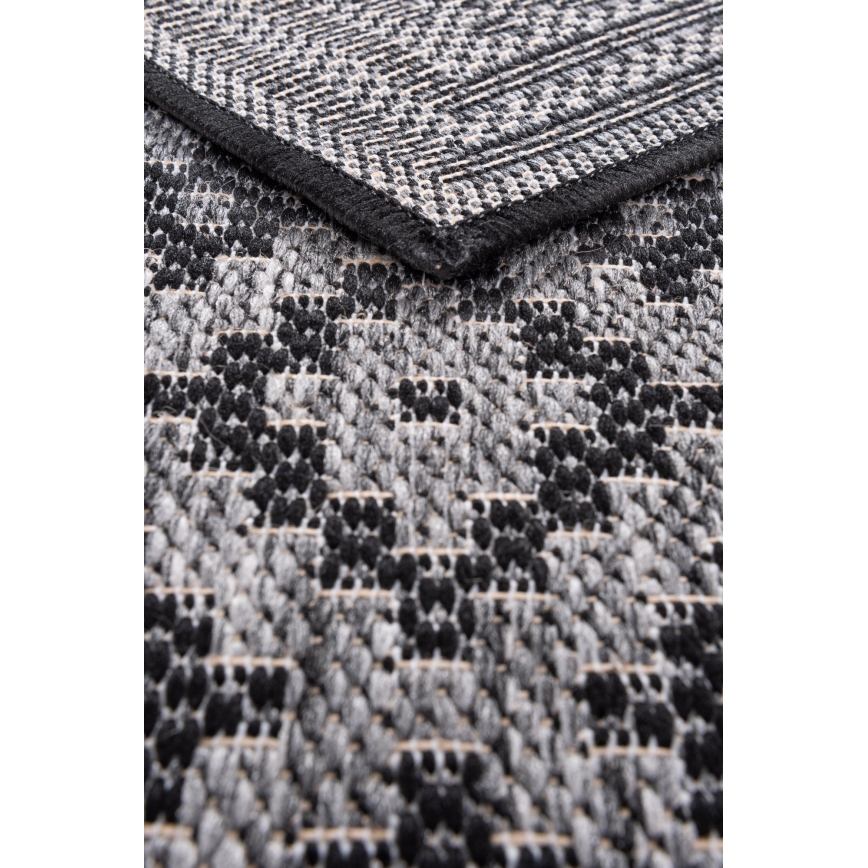 Lauko kilimas EXPRESS NEW OUTDOOR 120x160 cm antracitas/pilka