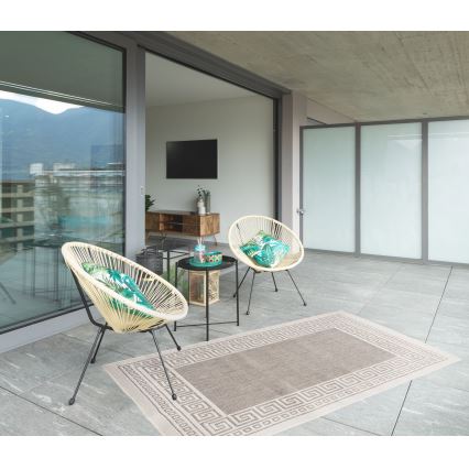 Lauko kilimas EXPRESS NEW OUTDOOR 80x150 cm pilka/smėlinė