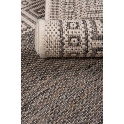Lauko kilimas EXPRESS NEW OUTDOOR 80x150 cm pilka/smėlinė