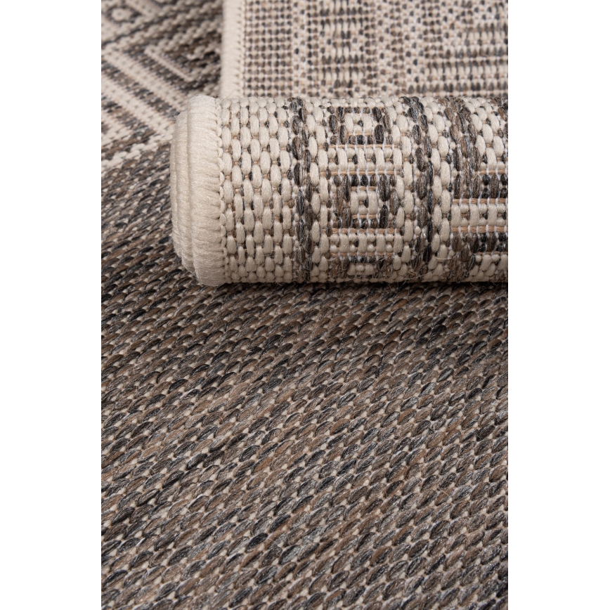 Lauko kilimas EXPRESS NEW OUTDOOR 80x150 cm pilka/smėlinė