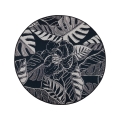 Lauko kilimas JUNGLE 135 cm juoda/balta/lapų raštas