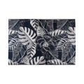 Lauko kilimas JUNGLE 160x220 cm juoda/balta/lapų raštas