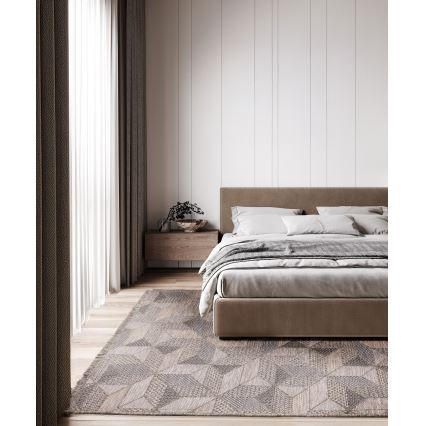 Lauko kilimas ORIA 160x220 cm pilka/bėžinė