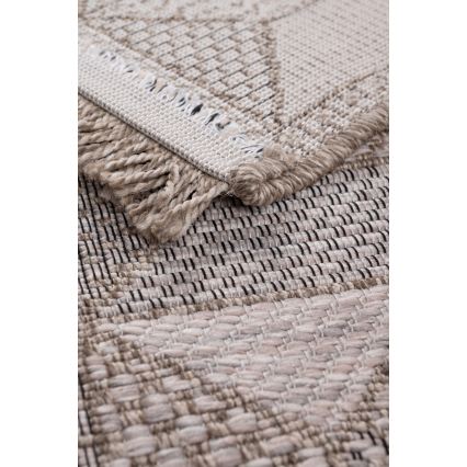 Lauko kilimas ORIA 160x220 cm pilka/bėžinė