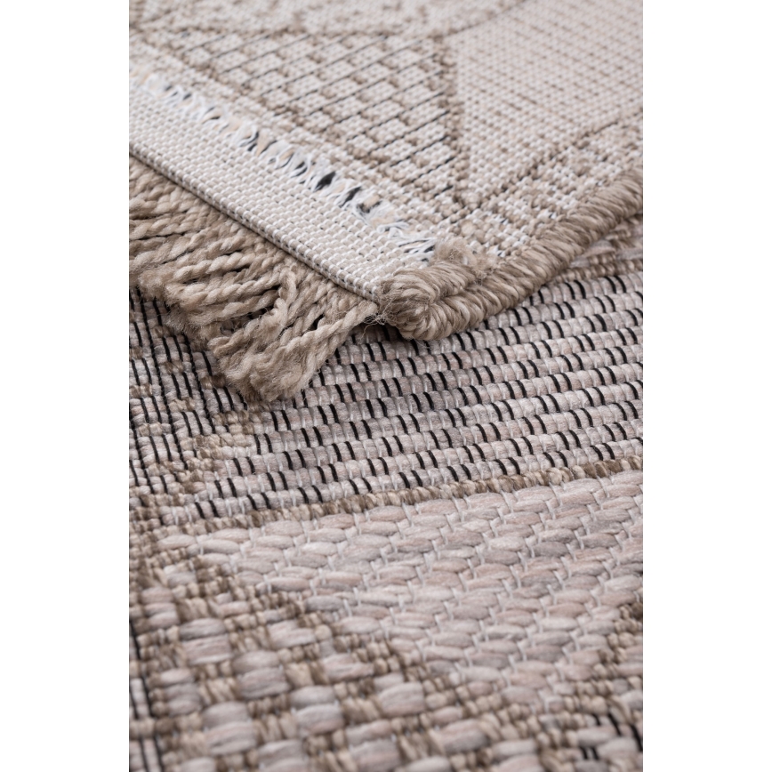 Lauko kilimas ORIA 160x220 cm pilka/bėžinė
