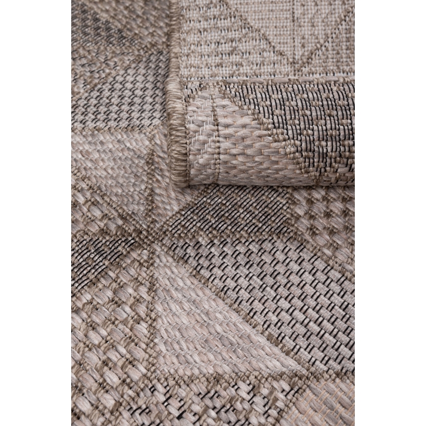Lauko kilimas ORIA 160x220 cm pilka/bėžinė