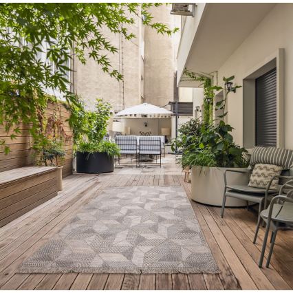 Lauko kilimas ORIA 160x220 cm pilkas/smėlinis