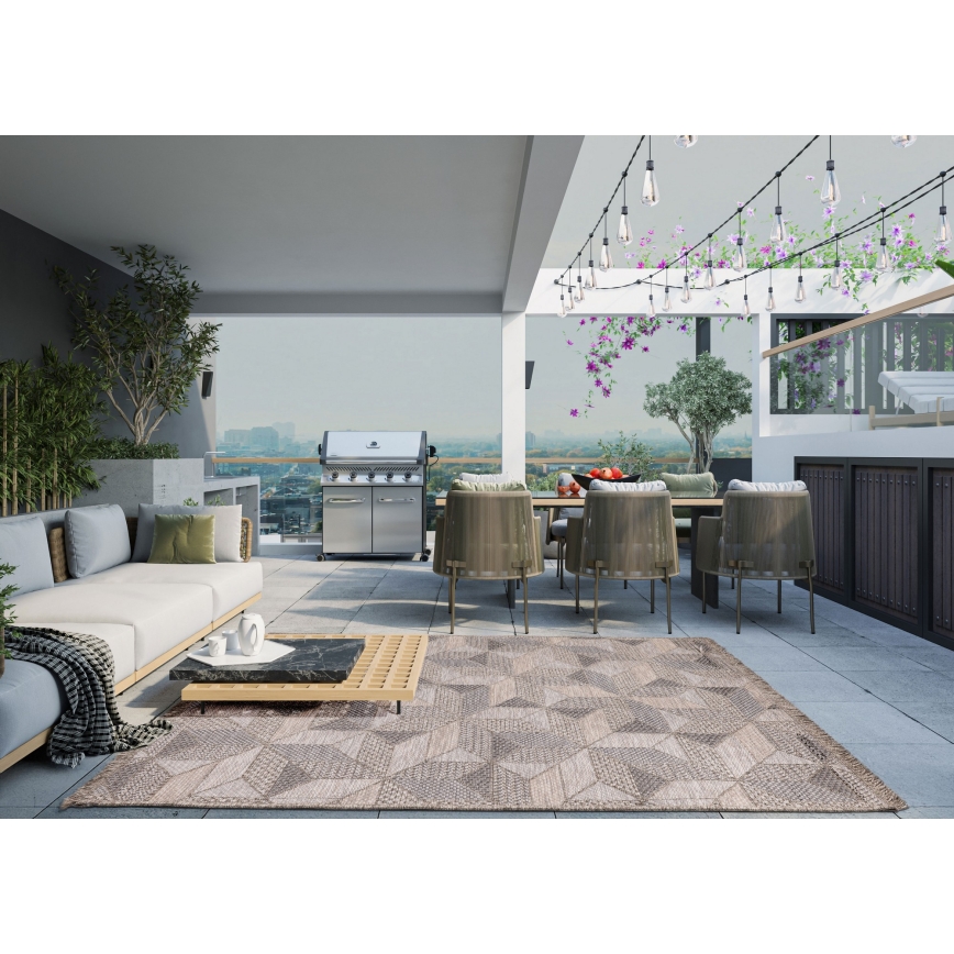 Lauko kilimas ORIA 70x140 cm pilka/smėlinė