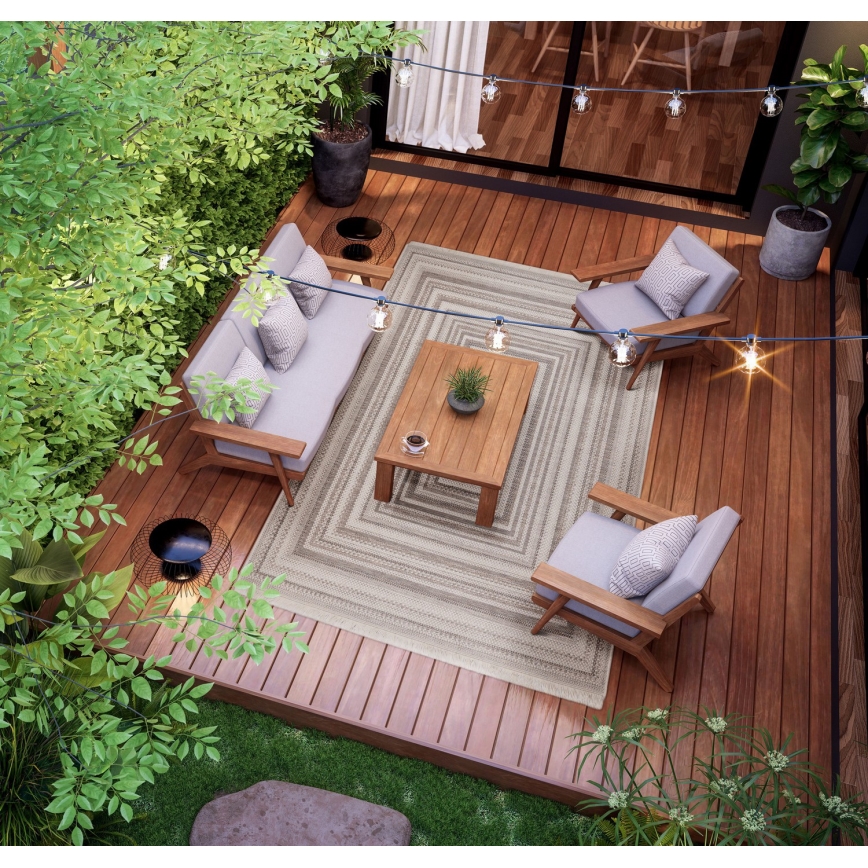 Lauko kilimas ORIA 70x140 cm pilkas