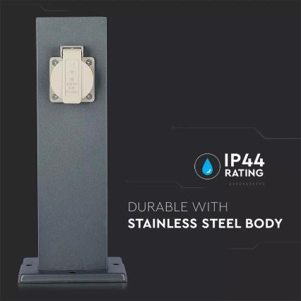 Lauko kištukinių lizdų stulpas SCHUKO 2Z 230V IP44