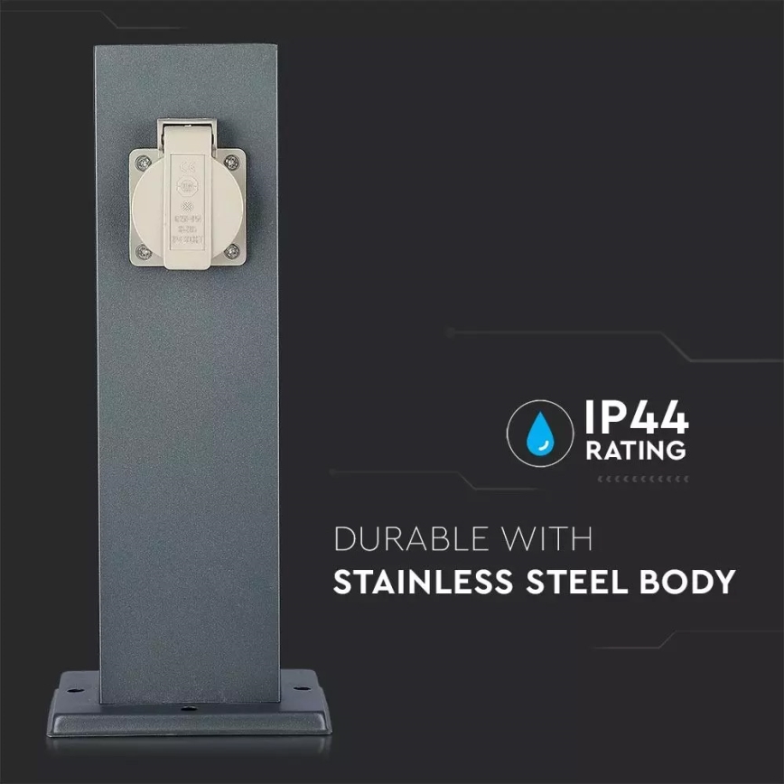 Lauko kištukinių lizdų stulpas SCHUKO 2Z 230V IP44