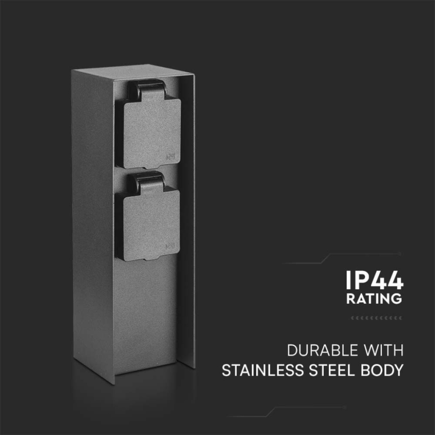 Lauko kištukinių lizdų stulpas 2Z 230V IP44