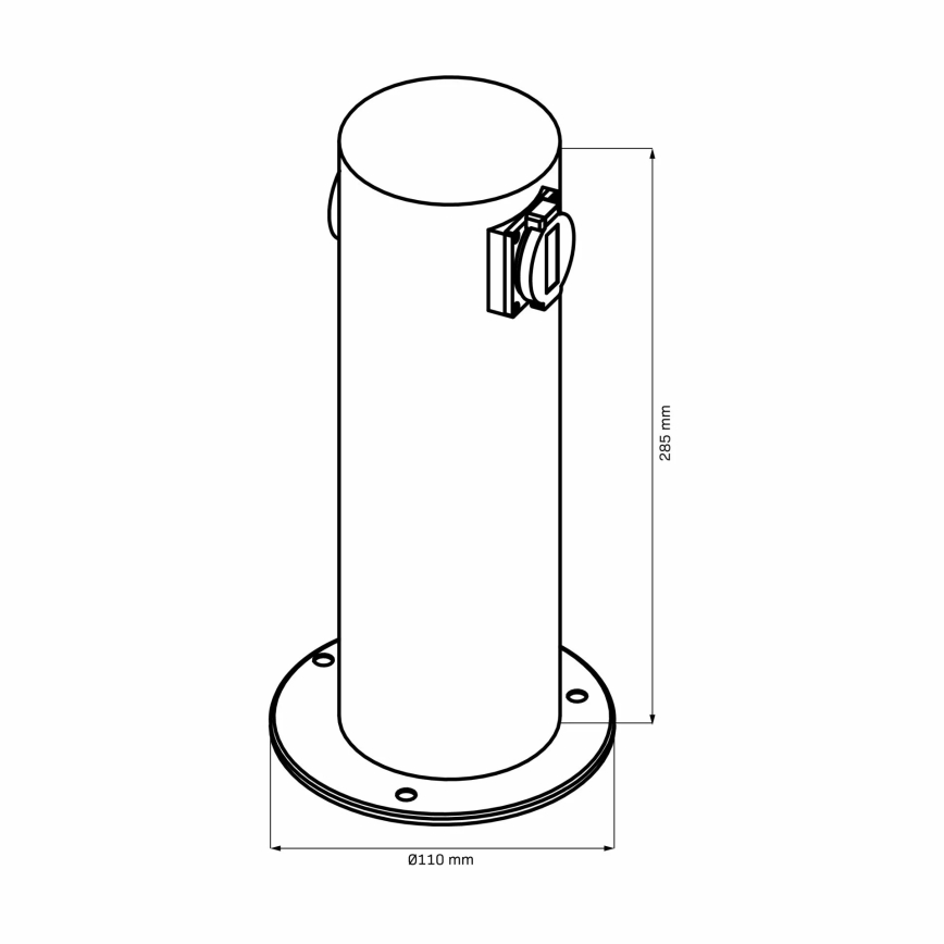 Lauko kištukinių lizdų stulpas 2Z ELEKTRI 230V IP44