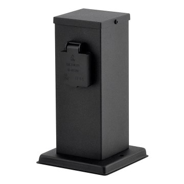 Lauko kištukinių lizdų stulpas 2Z SCHUKO 230V antracitas IP44