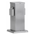 Lauko kištukinių lizdų stulpas 2Z SCHUKO 230V matinis chromas IP44