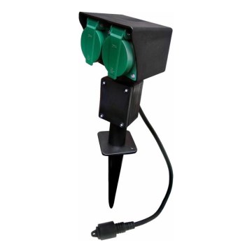 Lauko kištukinių lizdų stulpas EASY CONNECT 2Z 3600W/230V IP44 žalia