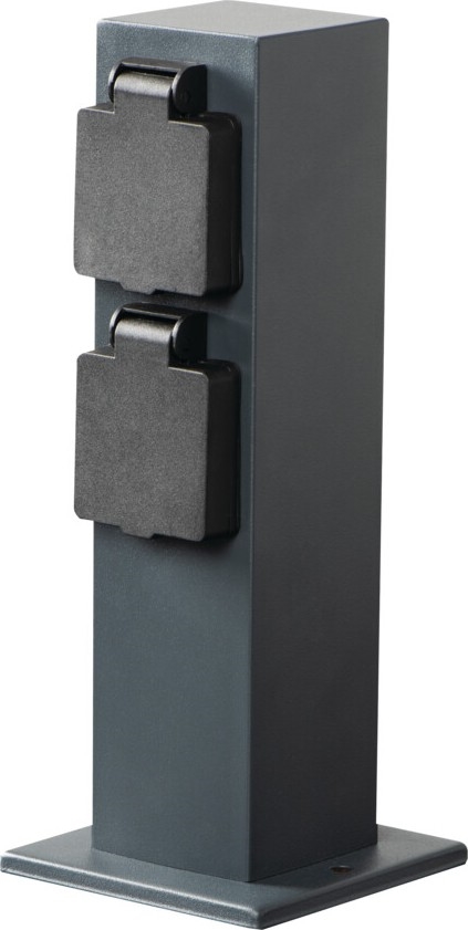 Lauko kištukinių lizdų stulpas NASTO 2Z Type E 230V IP44 antracitas