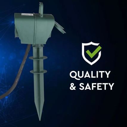 Lauko kištukinių lizdų stulpas SCHUKO 4Z 230V IP44