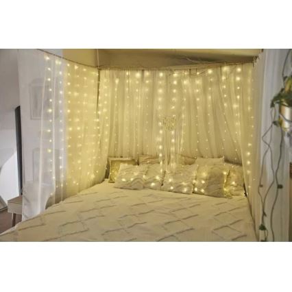 Lauko LED girlianda, 240 LED, 8 funkcijų, 6,7 m, IP44, šiltai balta