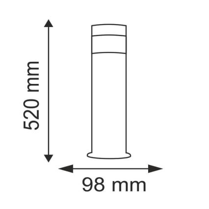 Lauko LED lempa COLLUM 1xLED/3,6W/230V IP44 52 cm