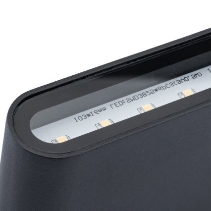 Lauko LED sieninis šviestuvas  FLOW 2xLED/3W/230V IP54 juodas