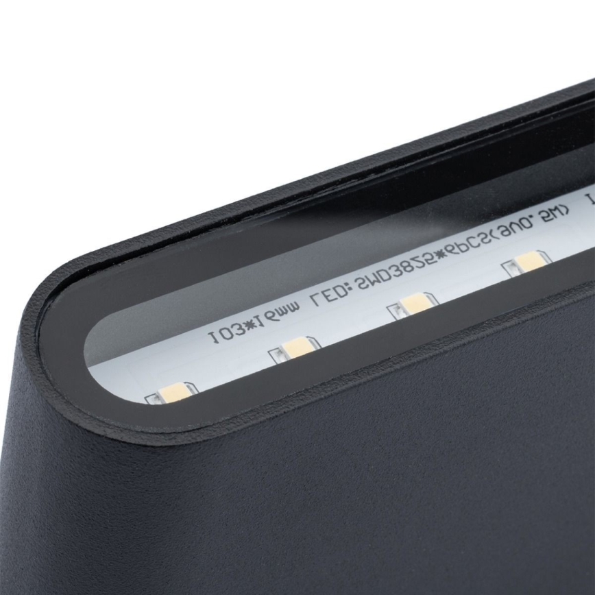 Lauko LED sieninis šviestuvas  FLOW 2xLED/3W/230V IP54 juodas