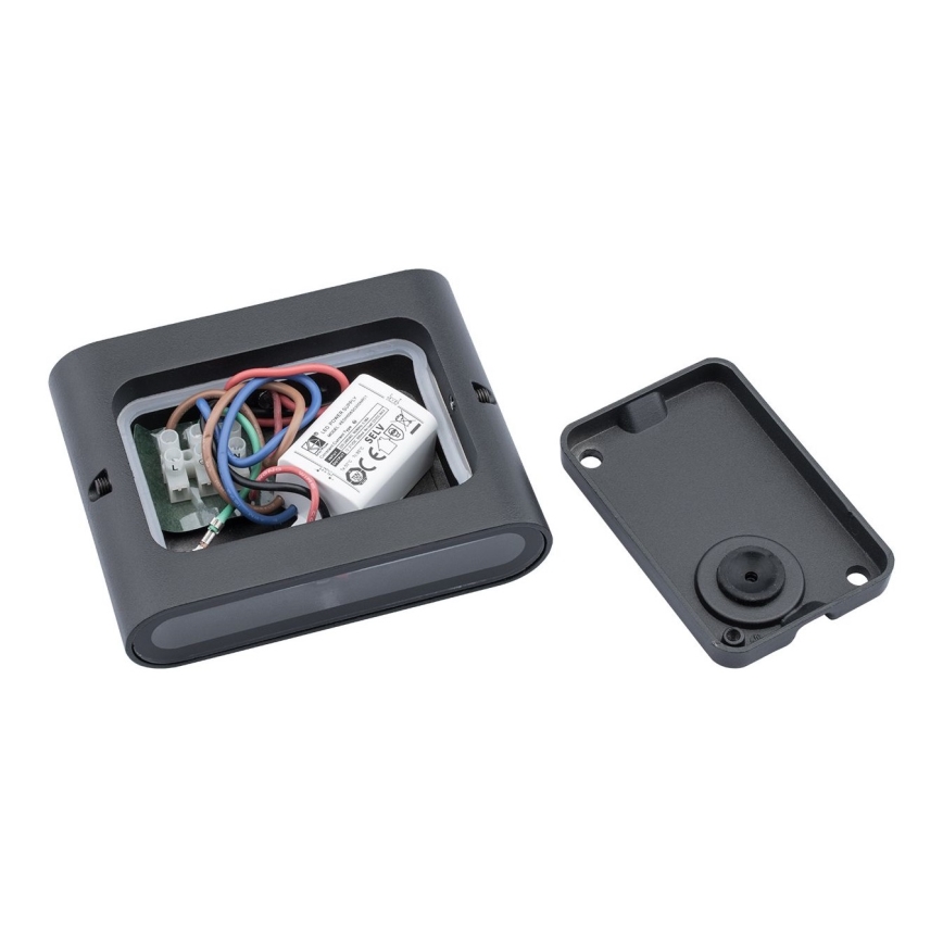 Lauko LED sieninis šviestuvas  FLOW 2xLED/3W/230V IP54 juodas