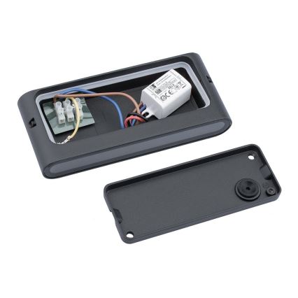 Lauko LED sieninis šviestuvas FLOW LED/6W/230V IP54 juodas