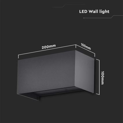 Lauko LED sieninis šviestuvas LED/24W/230V 3000K IP65 juodas