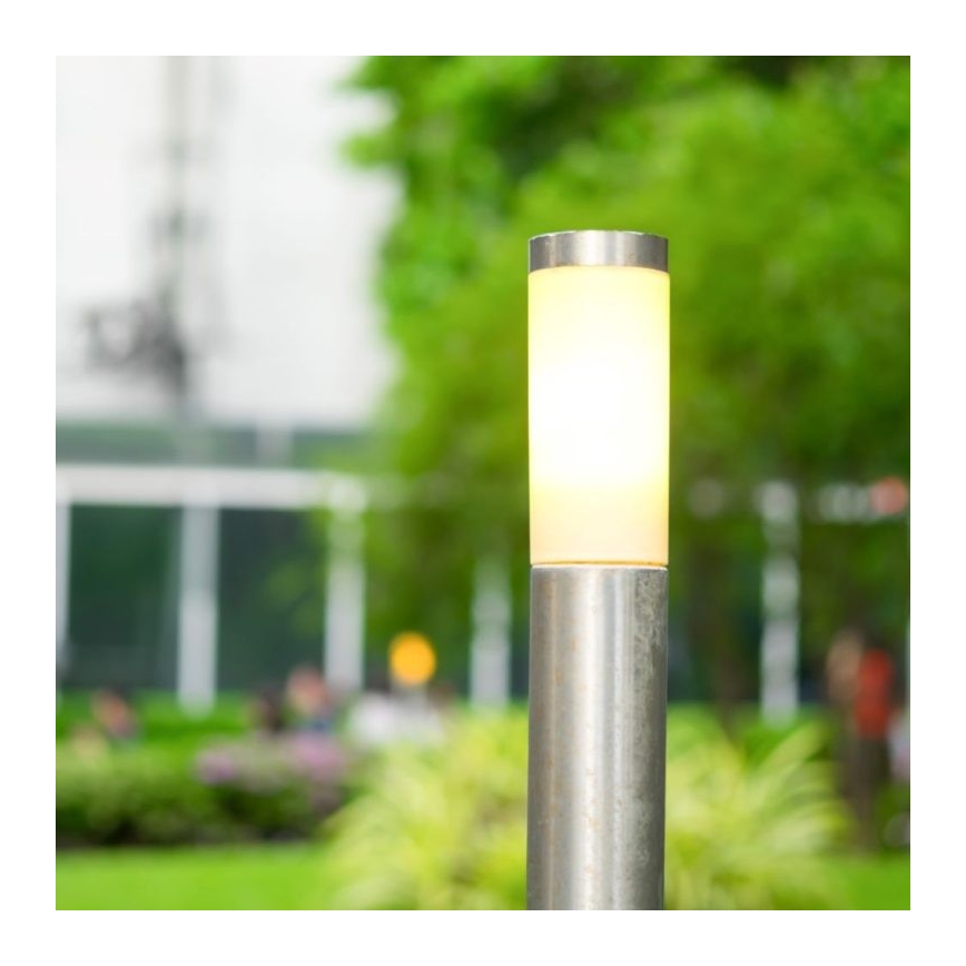 Lauko lempa 1xE27/60W/230V IP44 110cm matinis chromas