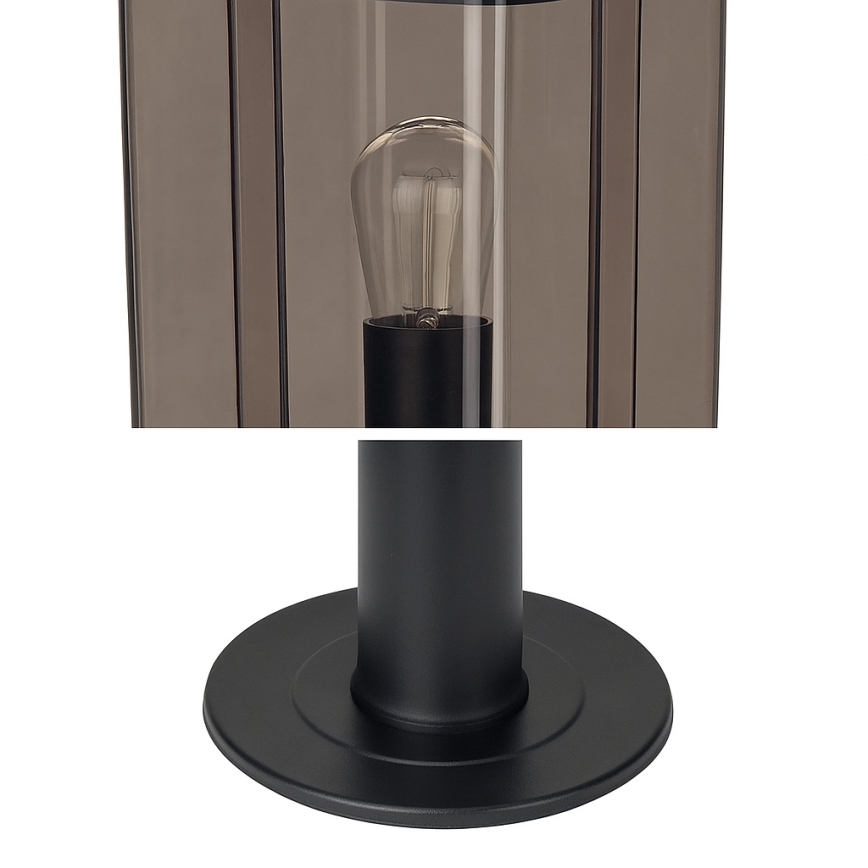 Lauko lempa 1xE27/60W/230V IP44 juoda/dūminė ruda