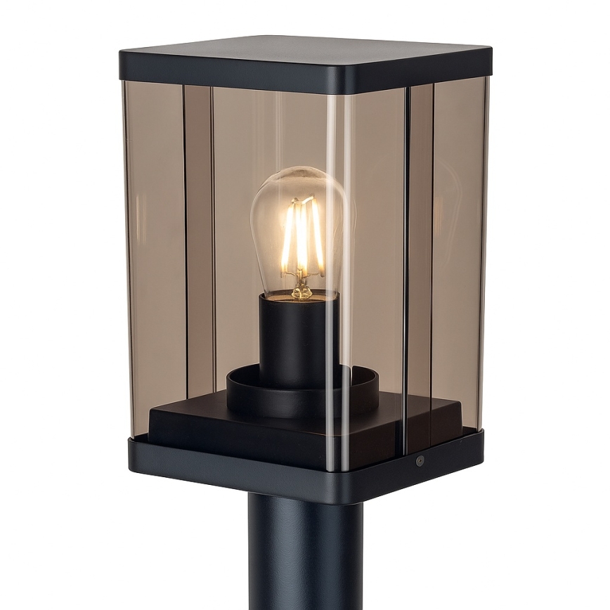 Lauko lempa 1xE27/60W/230V IP44 juoda/dūminė ruda