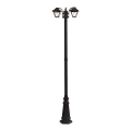 Lauko lempa 2xE27/60W/230V IP44 232 cm juoda