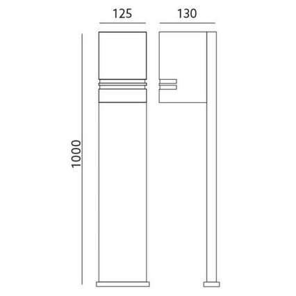 Lauko lempa QUAZAR 1xGU10/11W/230V IP44 pilka