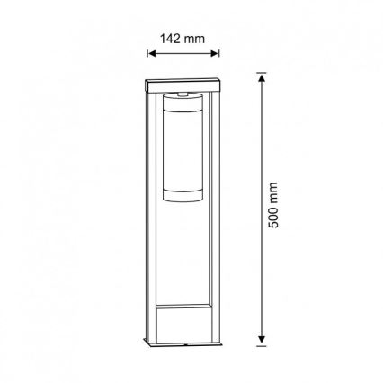 Lauko lempa SPECTRA 1xE27/10W/230V IP44 50 cm