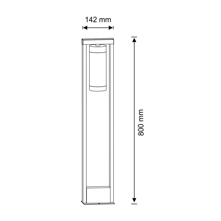 Lauko lempa SPECTRA 1xE27/10W/230V IP44 80 cm