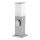 Lauko lempa su 2 lizdais SCHUKO 1xE27/20W/230V matinis chromas IP44