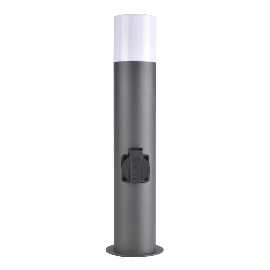 Lauko lempa su lizdu DALLAS 1xE27/12W/230V IP44 antracitas