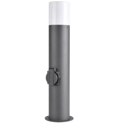 Lauko lempa su lizdu DALLAS 1xE27/12W/230V IP44 antracitas