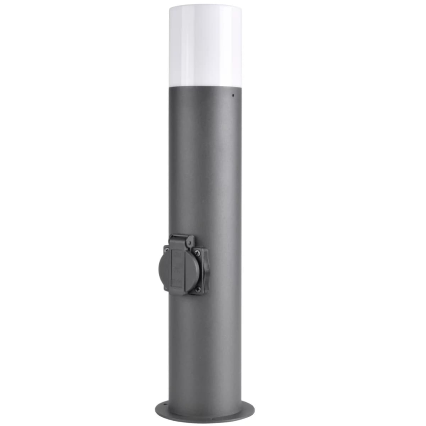 Lauko lempa su lizdu DALLAS 1xE27/12W/230V IP44 antracitas
